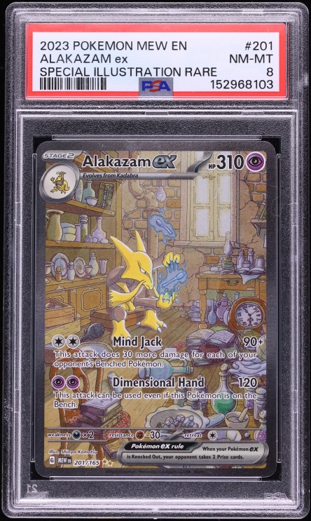 2023 Pokemon Scarlet & Violet 151 SIR Alakazam Ex #201 PSA 8 NM-MT