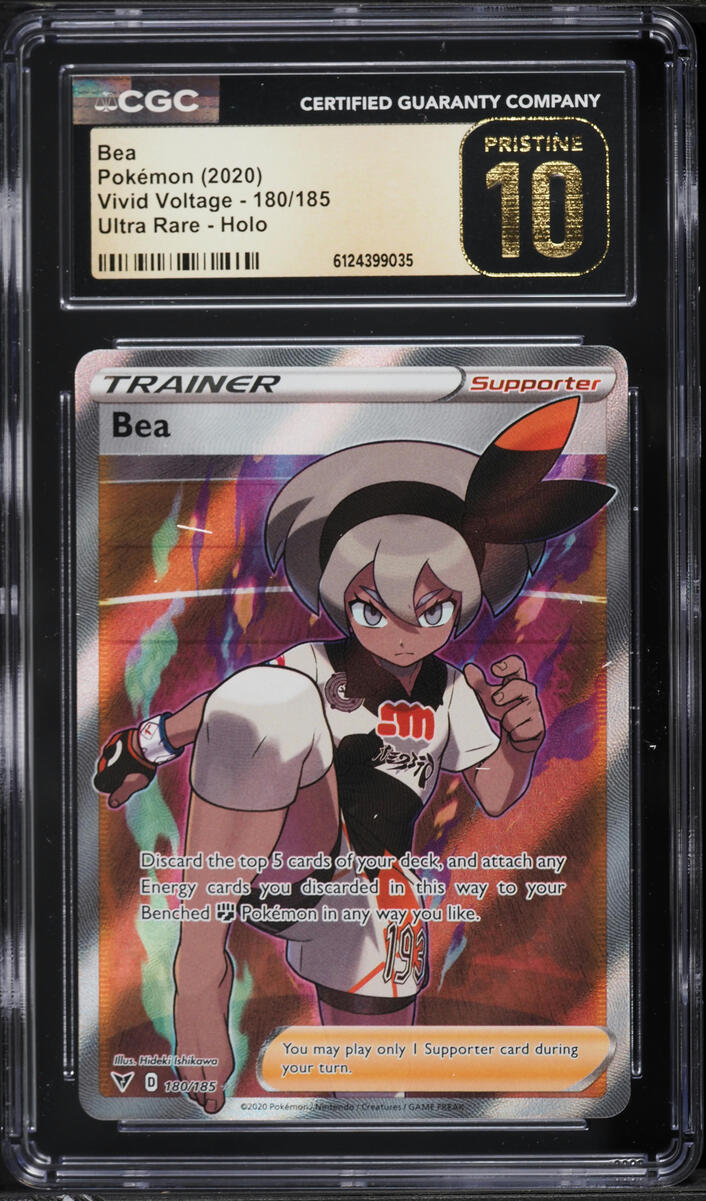 2020 Pokemon Sword & Shield Vivid Voltage Full Art Bea #180 CGC 10 PRISTINE