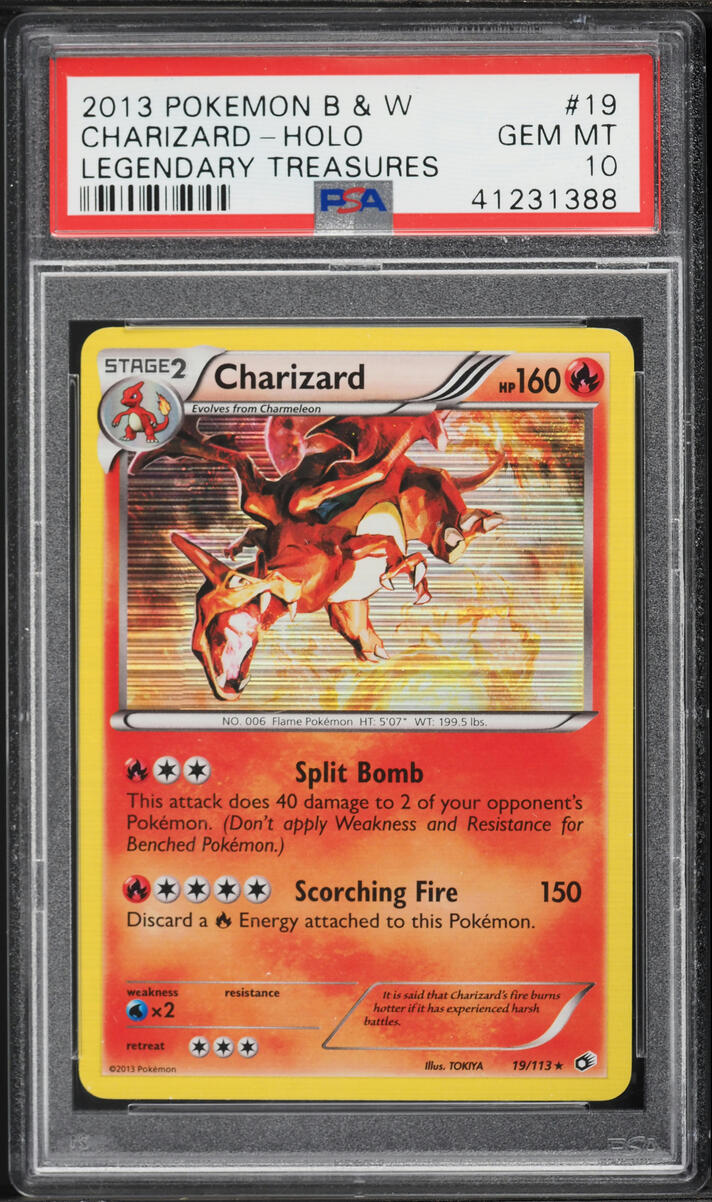 2013 Pokemon Black & White Legendary Treasures Holo Charizard #19 PSA 10 GEM MINT