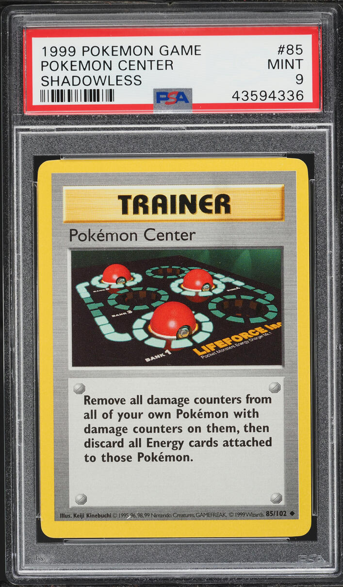 1999 Pokemon Base Set Shadowless Pokemon Center #85 PSA 9 MINT