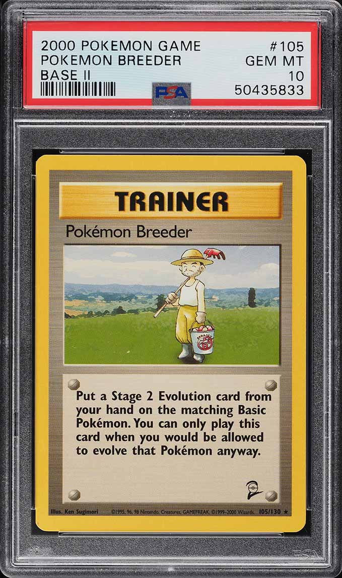 2000 Pokemon Base Set 2 Pokemon Breeder #105 PSA 10 GEM MINT