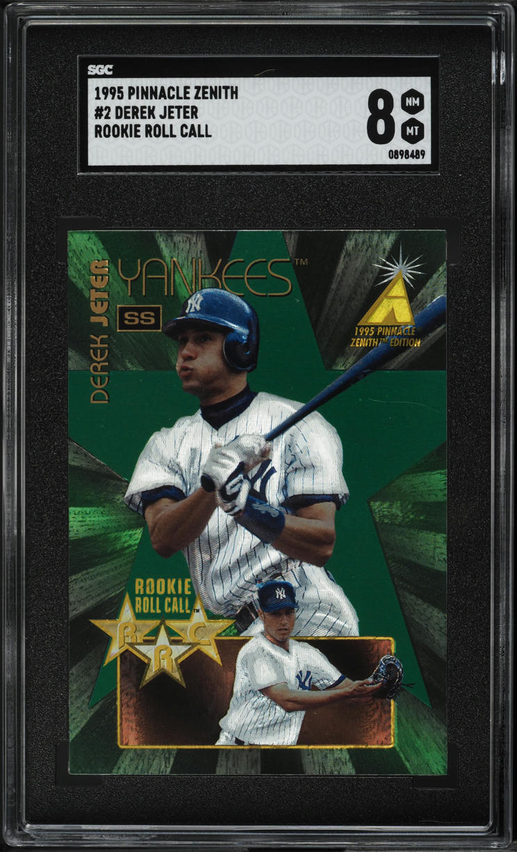 1995 Pinnacle Zenith Roll Call Derek Jeter ROOKIE #2 SGC 8 NM-MT on ...