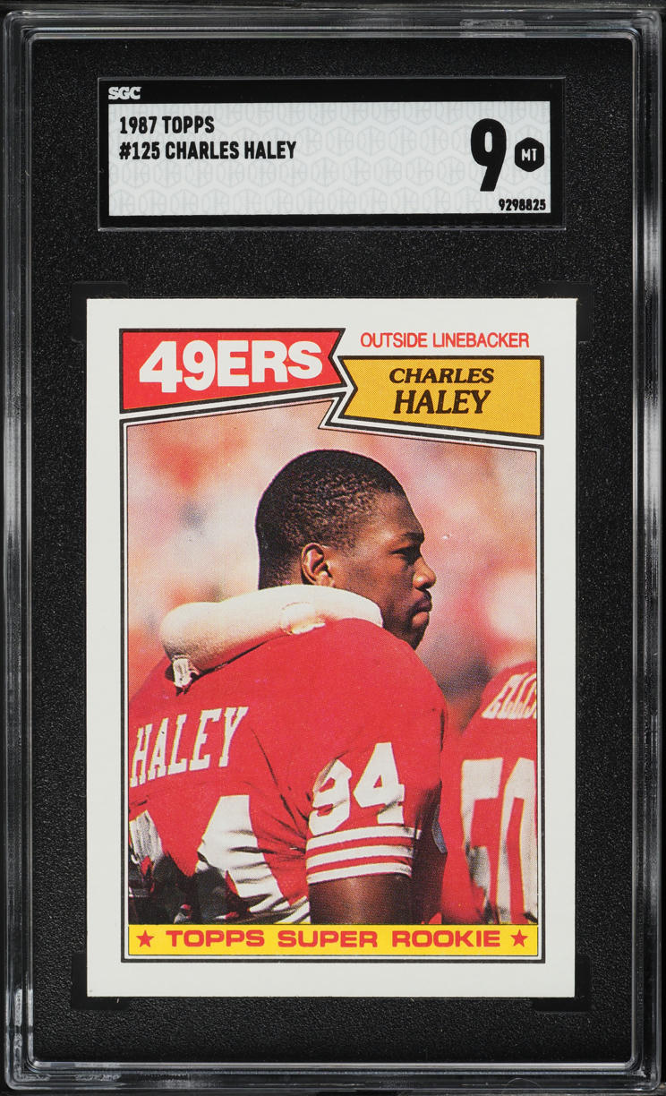 1987 Topps Football Charles Haley ROOKIE #125 SGC 9 MINT