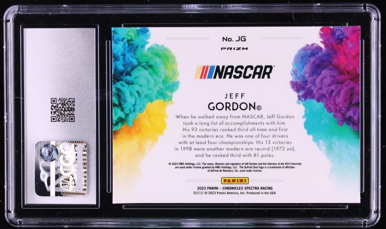 2023 Panini Chronicles Spectra Black Color Blast Jeff Gordon #JG CGC 8.5 NM-MT+ - Photo 2