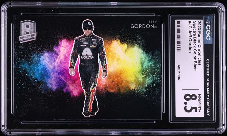 2023 Panini Chronicles Spectra Black Color Blast Jeff Gordon #JG CGC 8.5 NM-MT+