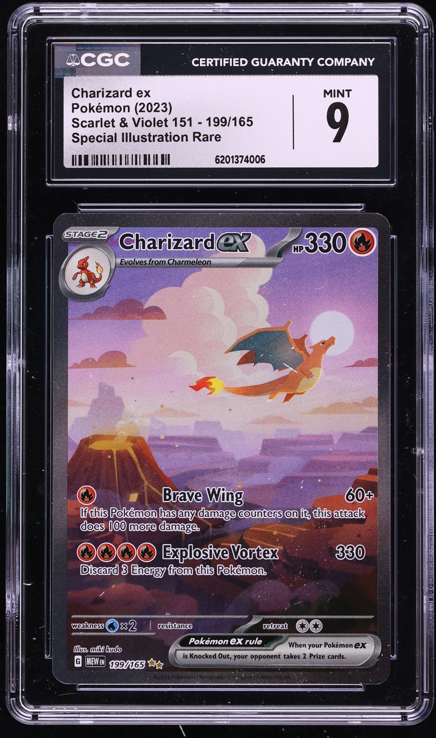 2023 Pokemon Scarlet & Violet 151 SIR Charizard ex #199 CGC 9 MINT