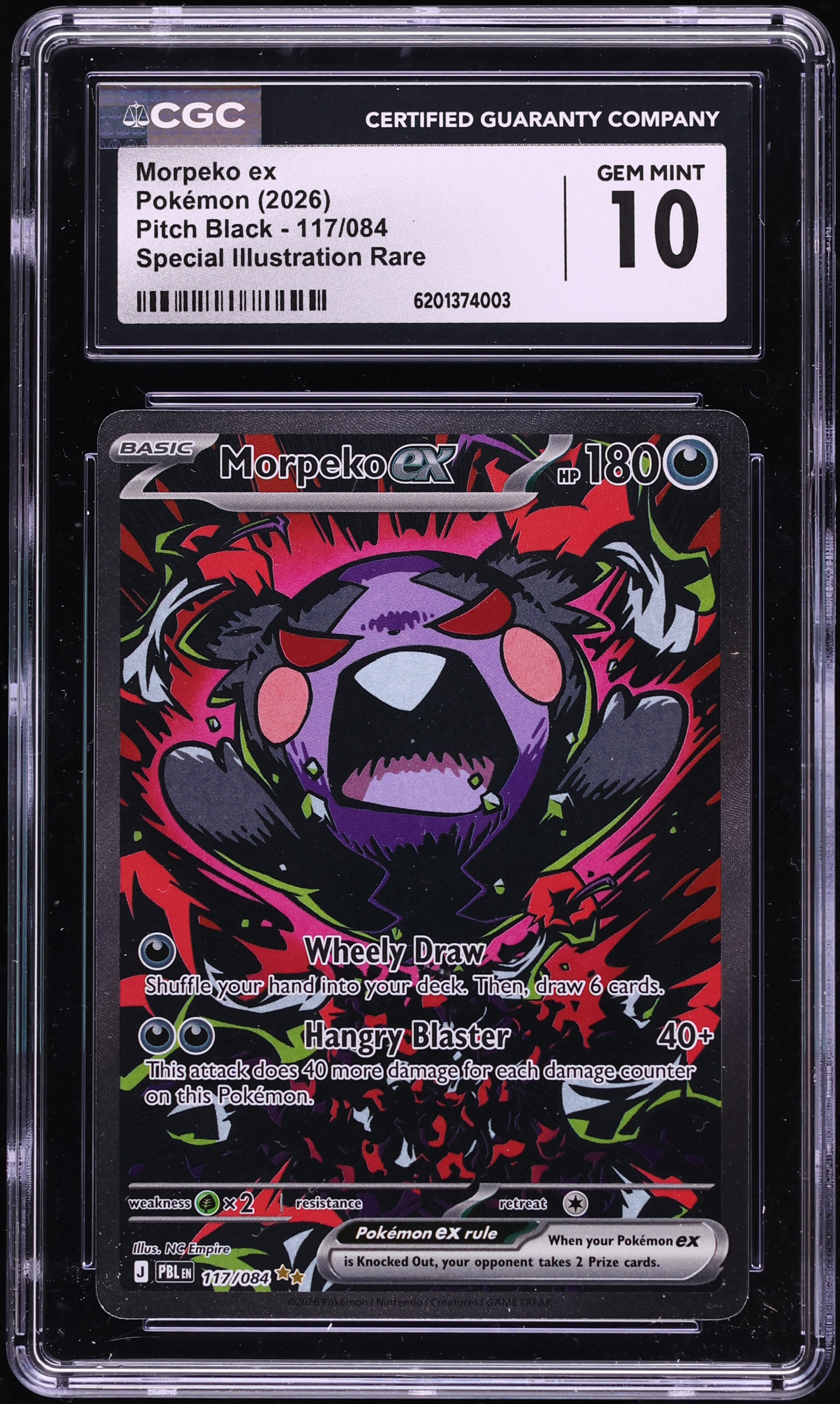 2026 Pokemon Mega Evolution Pitch Black SIR Morpeko ex #117 CGC 10 GEM MINT