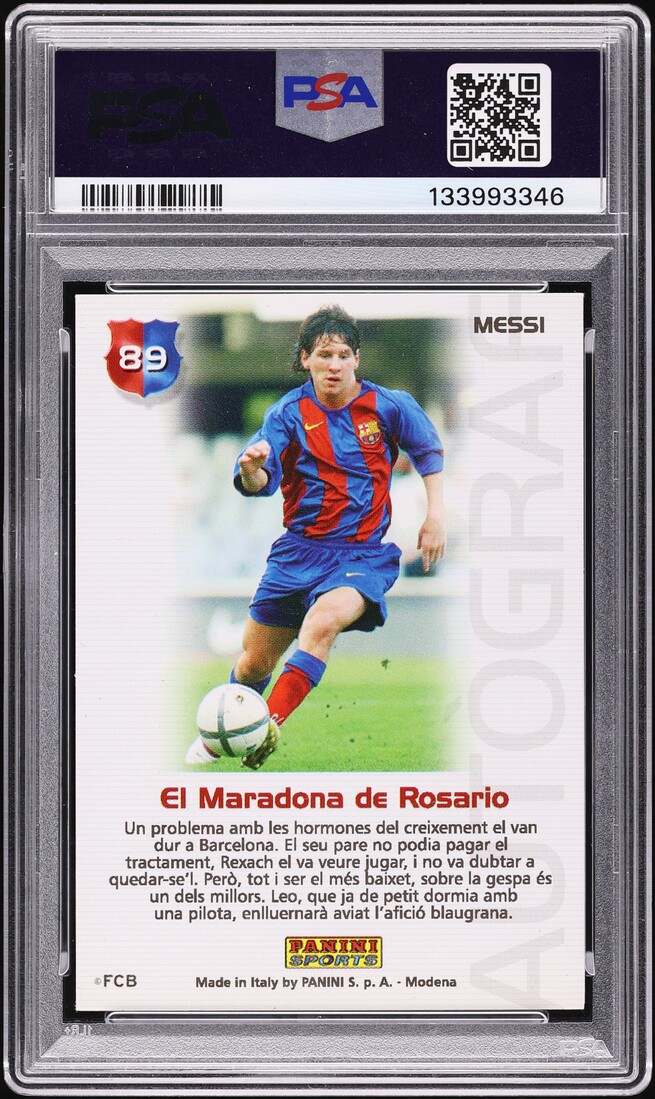 2004 Panini Sports Mega Cracks Barca Campio Lionel Messi ROOKIE #89 PSA 6 EXMT
