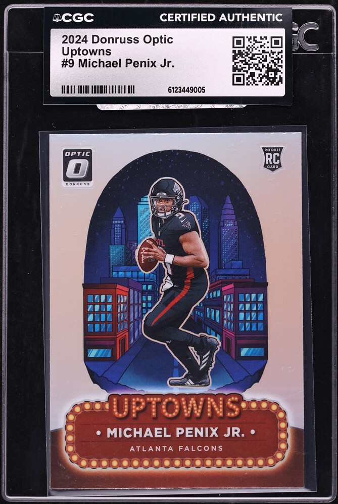 2024 Donruss Optic Uptowns Michael Penix Jr. ROOKIE #9 CGC AUTH