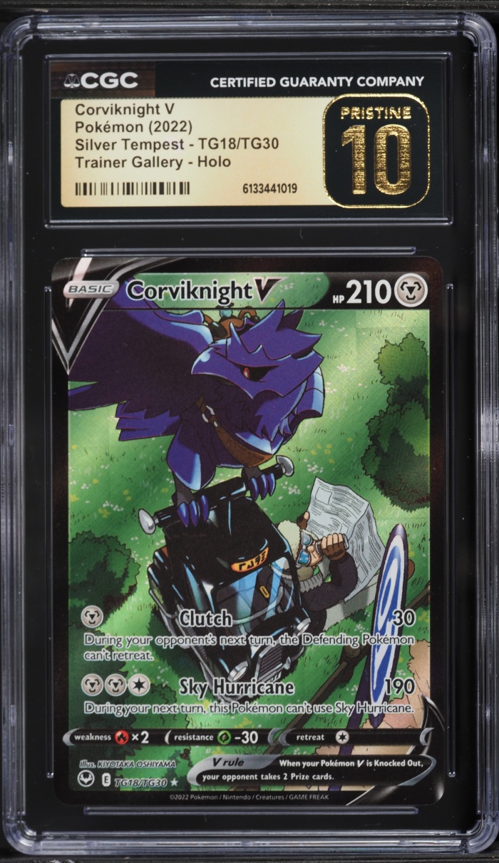 2022 Pokemon Sword & Shield Silver Tempest CHR Corviknight V #TG18 CGC 10 PRISTINE