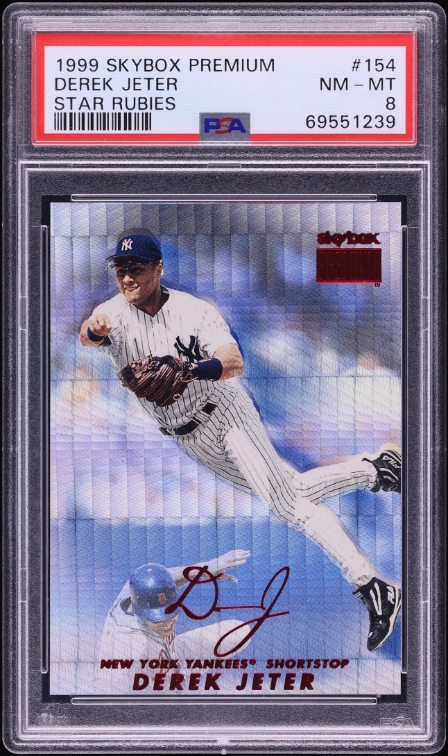 1999 Skybox Premium Star Rubies Derek Jeter /50 #154 PSA 8 NM-MT