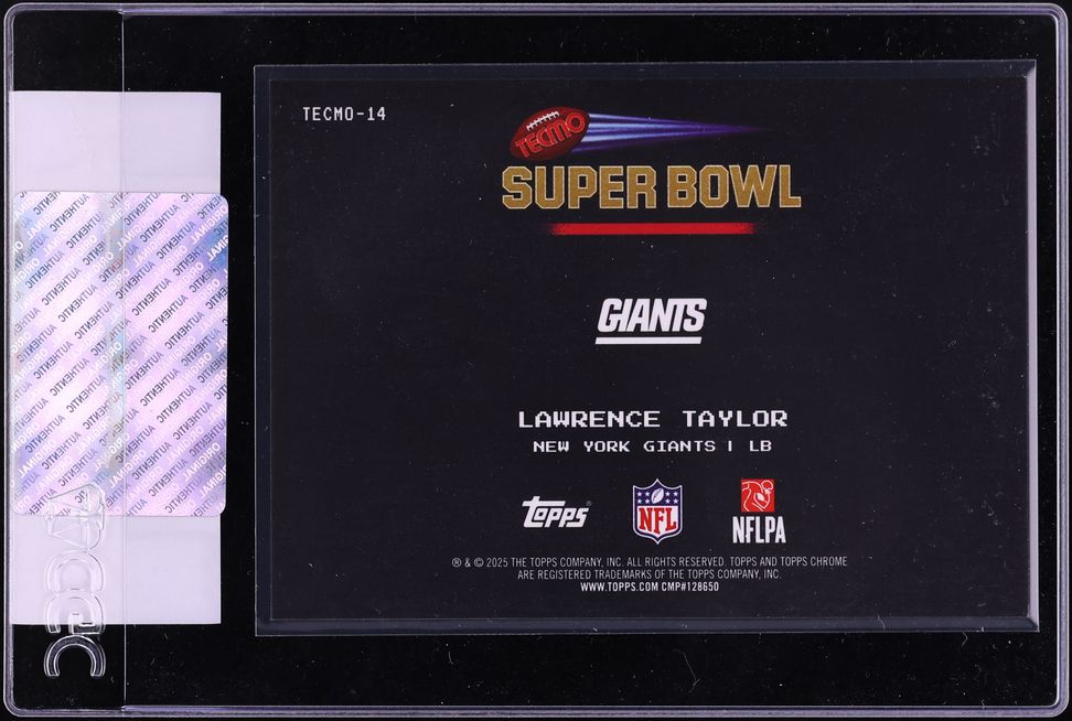 2025 Topps Chrome Tecmo Lawrence Taylor #TECMO-14 CGC AUTH