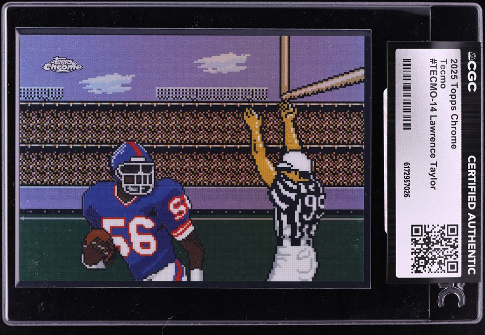 2025 Topps Chrome Tecmo Lawrence Taylor #TECMO-14 CGC AUTH