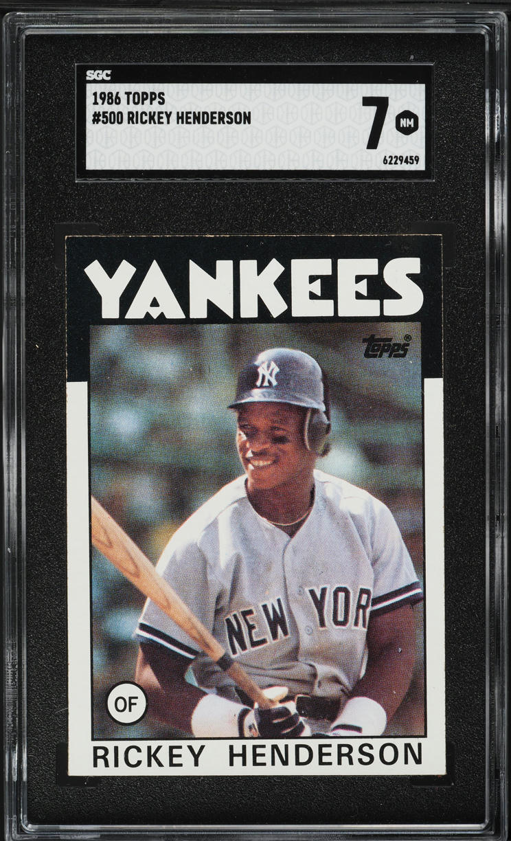 1986 Topps Rickey Henderson #500 SGC 7 NRMT