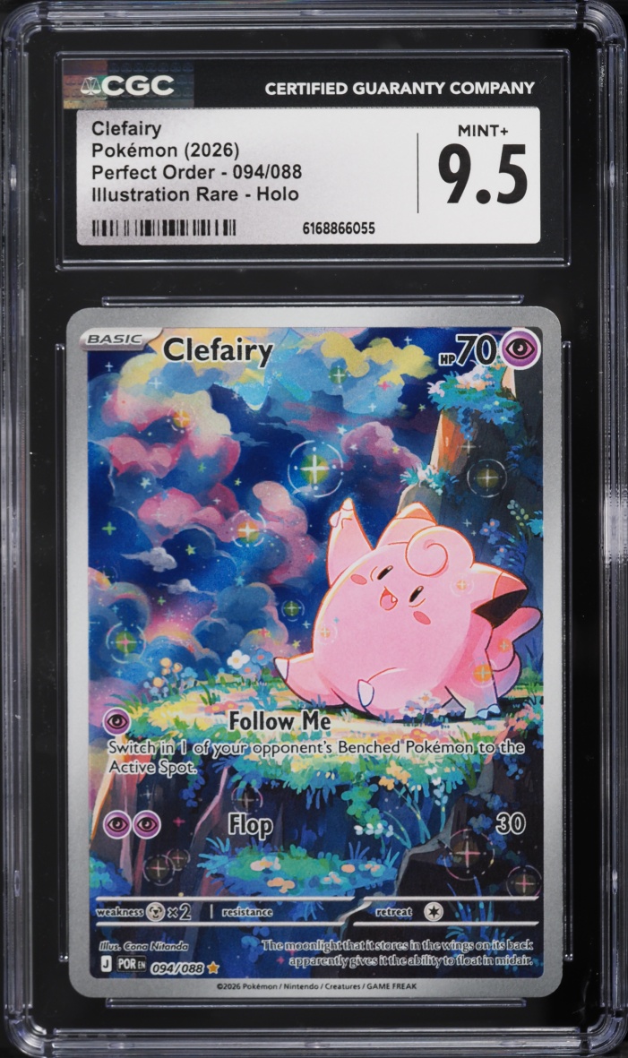 2026 Pokemon Mega Evolution Perfect Order IR Clefairy #94 CGC 9.5 MINT+