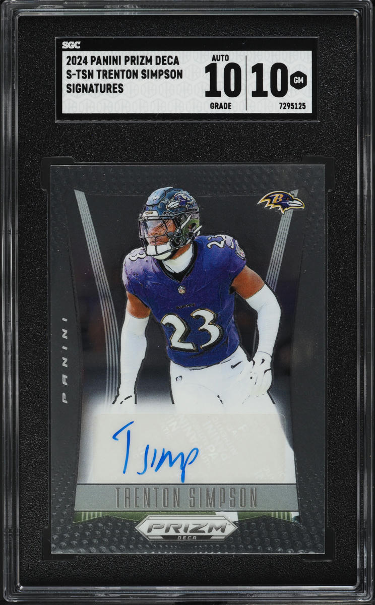 2024 Panini Prizm Deca Trenton Simpson AUTO #S-TSN SGC 10 GEM MINT