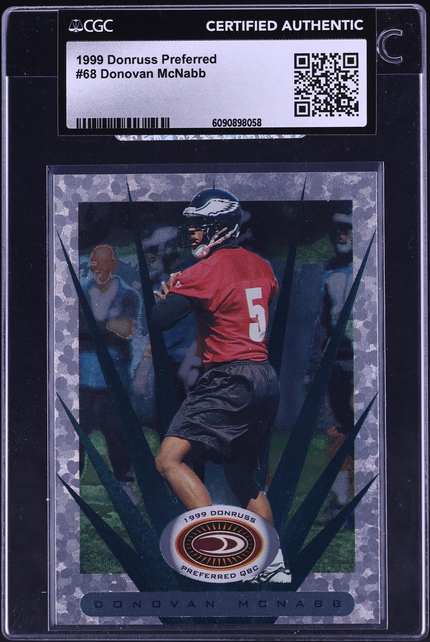 1999 Donruss Preferred Silver Donovan McNabb ROOKIE #68 CGC AUTH