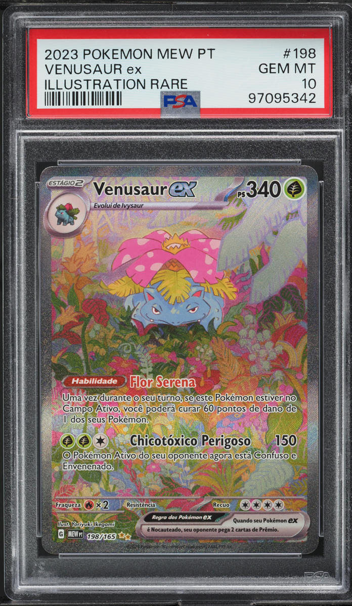 2023 Pokemon Portuguese SV 151 Illustration Rare Venusaur ex #198 PSA 10 GEM