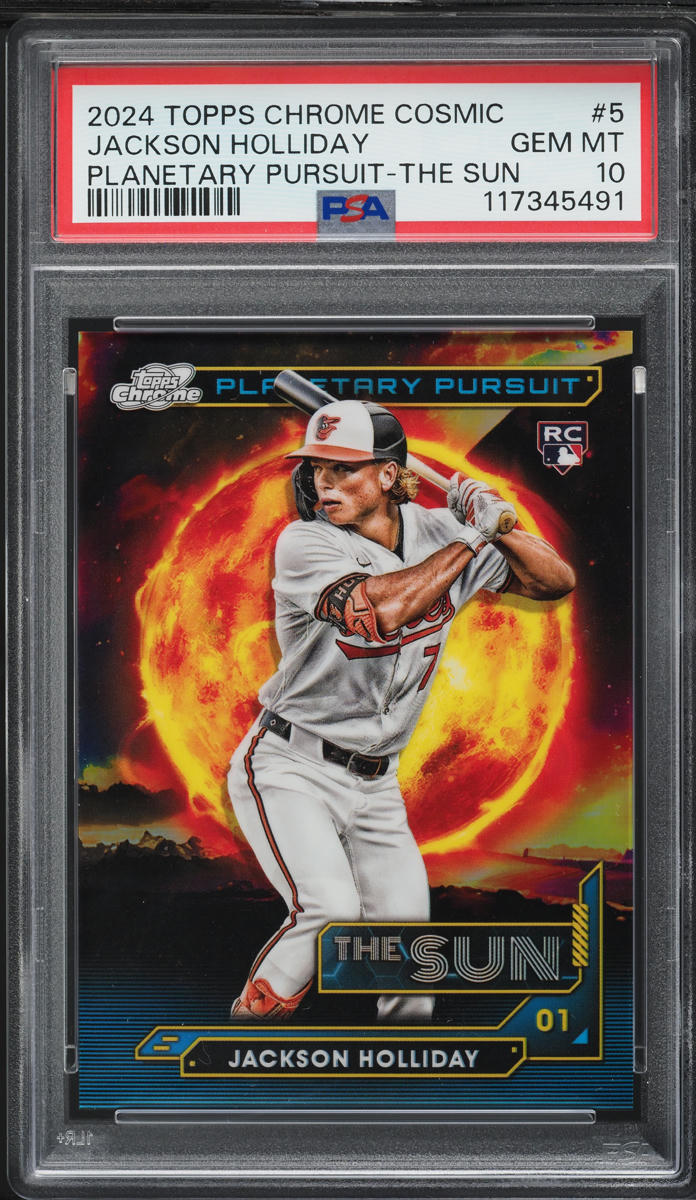 2024 Topps Chrome Cosmic Planetary Pursuit The Sun Jackson Holliday ROOKIE #5 PSA 10 GEM MINT