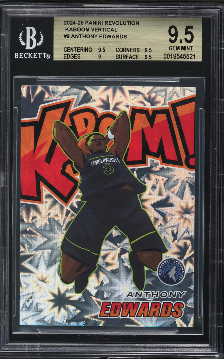 2024 Panini Revolution Kaboom! Vertical Anthony Edwards #9 BGS 9.5 GEM MINT