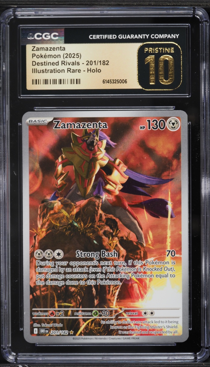 2025 Pokemon Scarlet & Violet Destined Rivals IR Zamazenta #201 CGC 10 PRISTINE