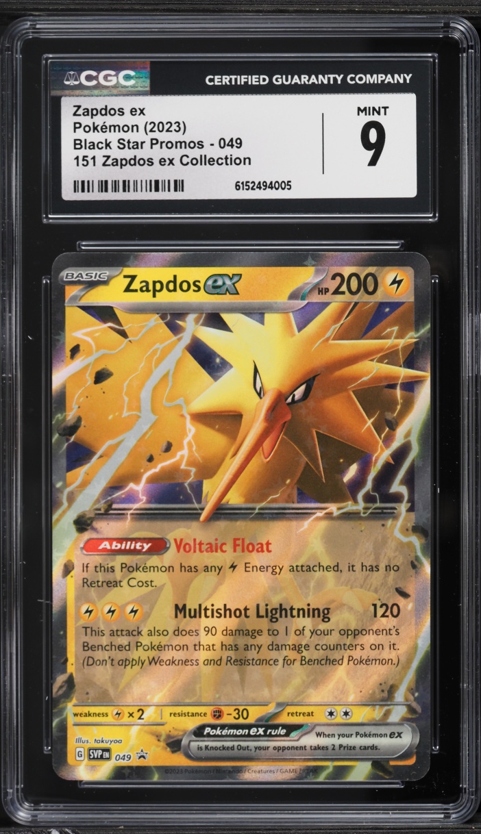 2023 Pokemon Scarlet & Violet Promo 151 Collection Holo Zapdos ex #49 CGC 9 MINT