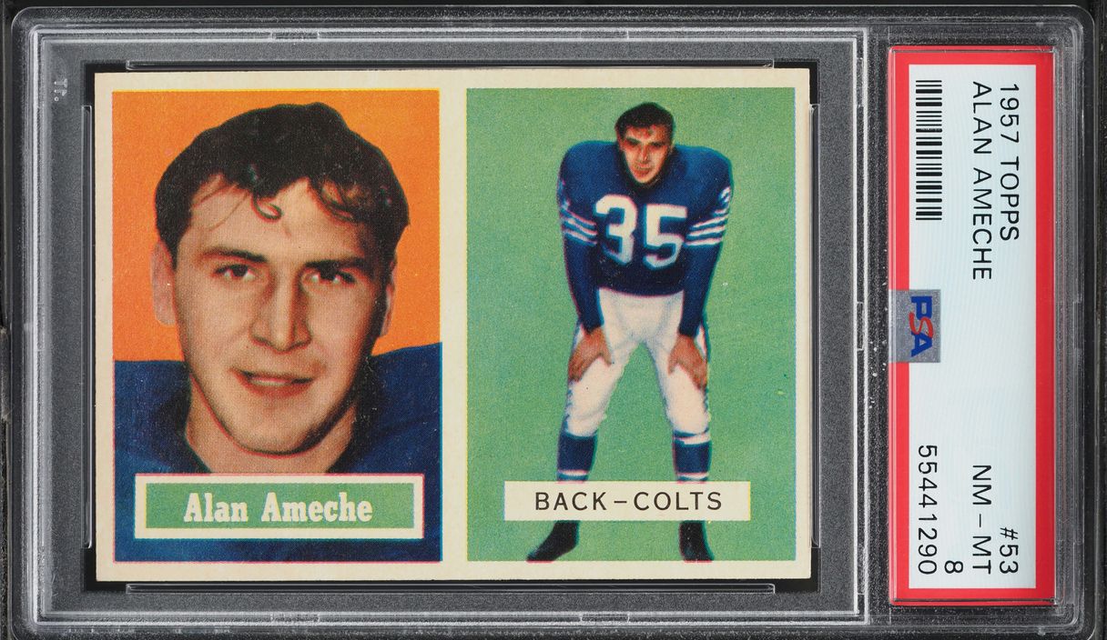 1957 Topps Football Alan Ameche #53 PSA 8 NM-MT