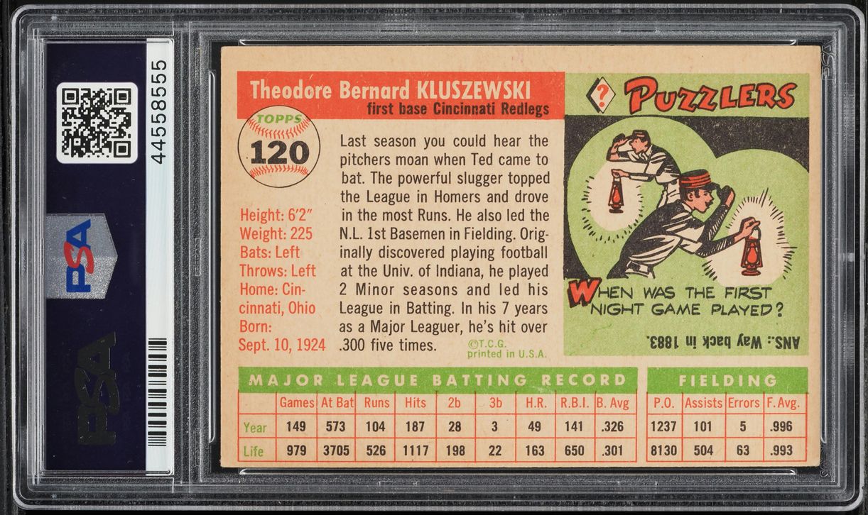 1955 Topps Ted Kluszewski #120 PSA 5.5 EX+