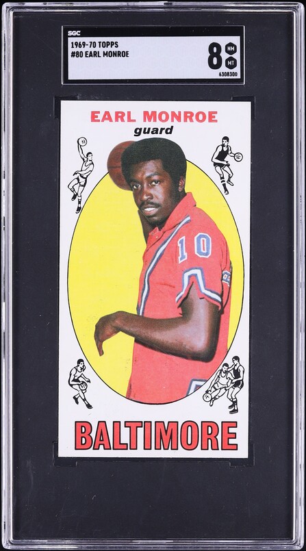 1969 Topps Basketball Earl Monroe ROOKIE #80 SGC 8 NM-MT