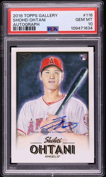 2018 Topps Gallery Shohei Ohtani ROOKIE AUTO #116 PSA 10 GEM MINT