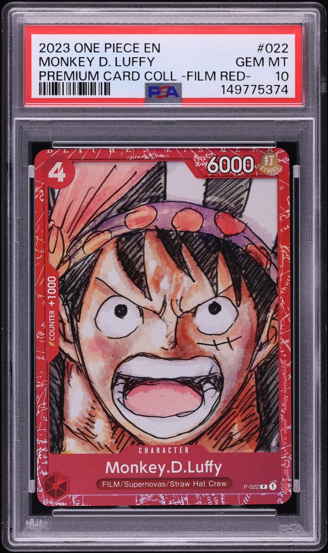 2023 One Piece Promo Premium Collection FILM RED Monkey D. Luffy #P-022 PSA 10 GEM MINT