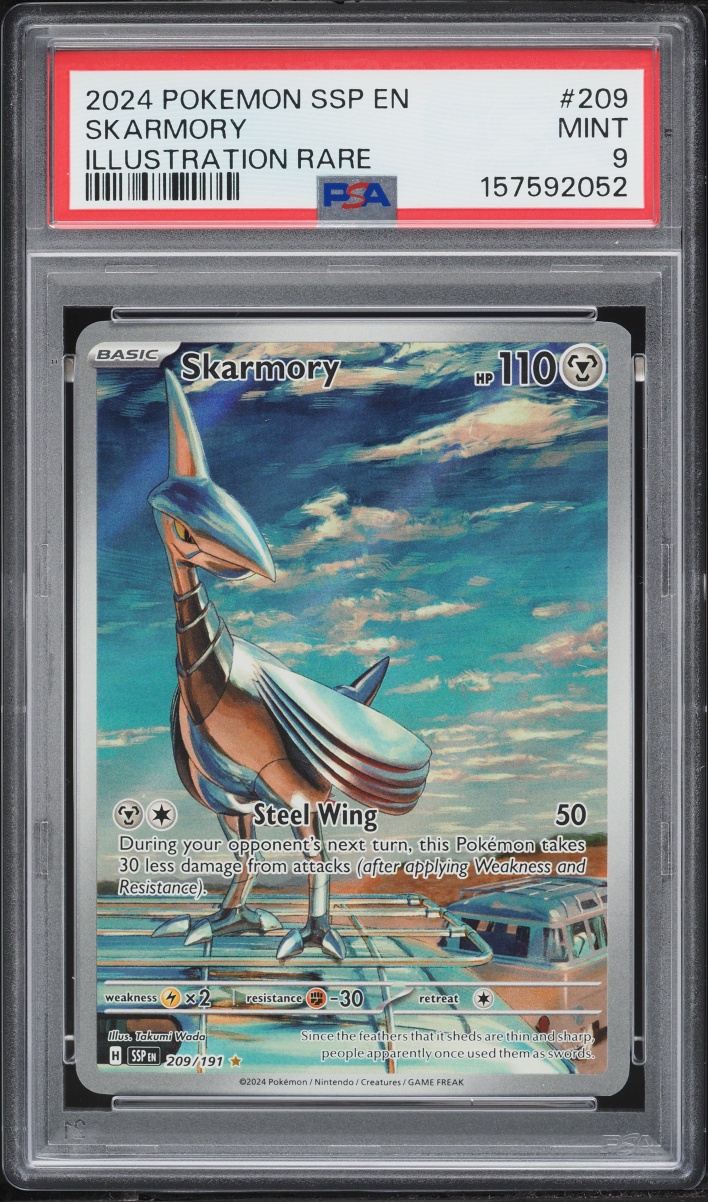 2024 Pokemon Scarlet & Violet Surging Sparks IR Skarmory #209 PSA 9 MINT
