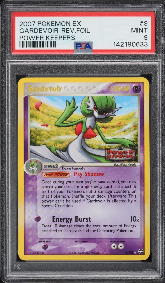2007 Pokemon EX Power Keepers Reverse Holo Gardevoir #9 PSA 9 MINT
