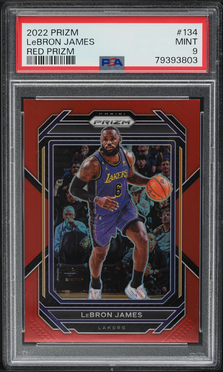 2022 Panini Prizm Red LeBron James /299 #134 PSA 9 MINT