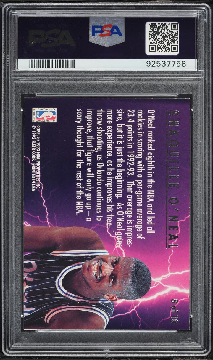 1993 Ultra Scoring Kings Shaquille O'Neal #8 PSA 10 GEM MINT