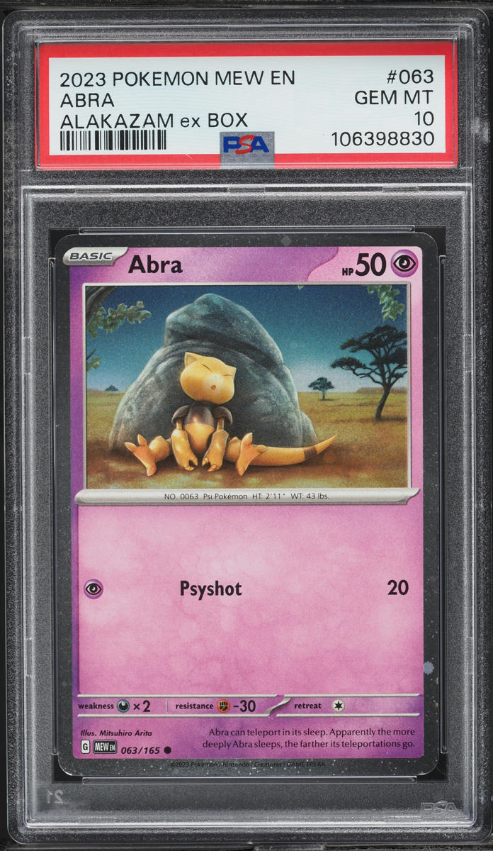 2023 Pokemon Scarlet & Violet 151 Promo Abra #63 PSA 10 GEM MINT