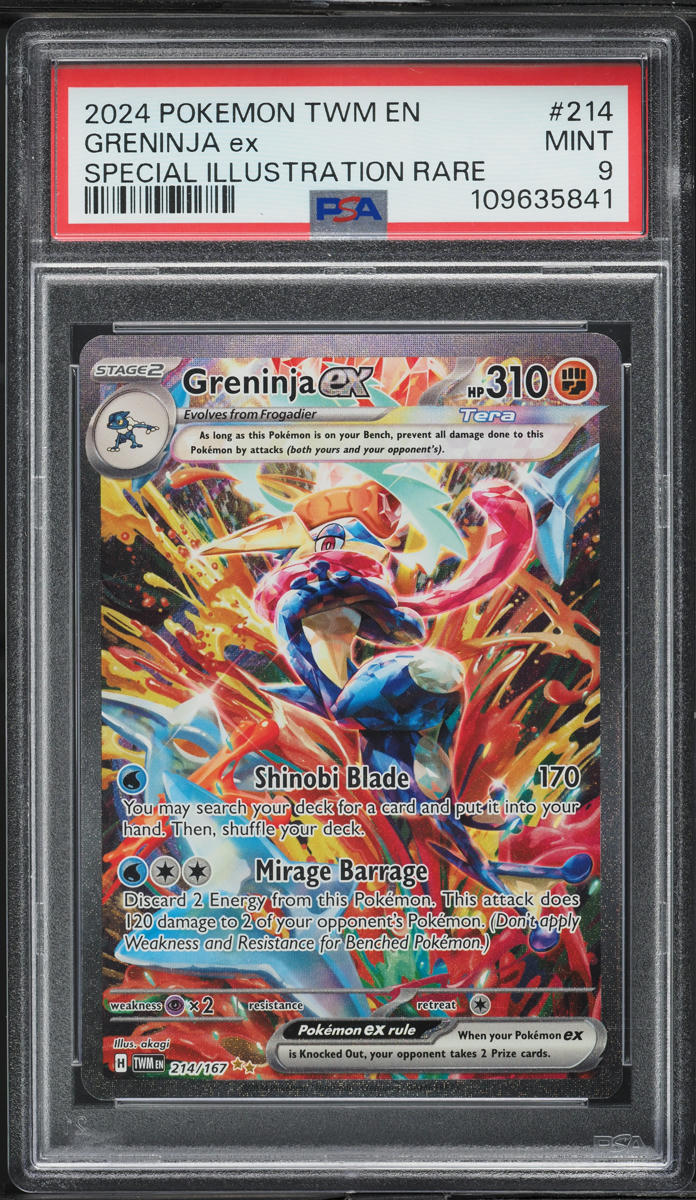 2024 Pokemon SV Twilight Masquerade SIR Greninja ex #214 PSA 9 MINT