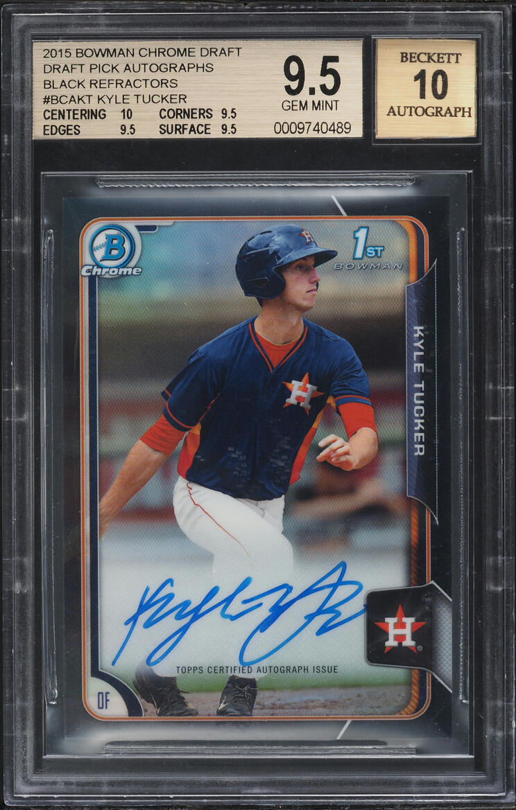 2015 Bowman Chrome Black Refractor Kyle Tucker PROSPECT AUTO /35 #BCA-KT BGS 9.5 GEM MINT - Photo 1