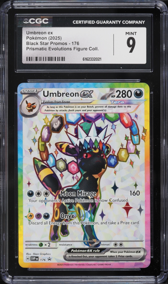 2025 Pokemon SV Promo Prismatic Evolutions Figure Full Art Umbreon ex #176 CGC 9 MINT