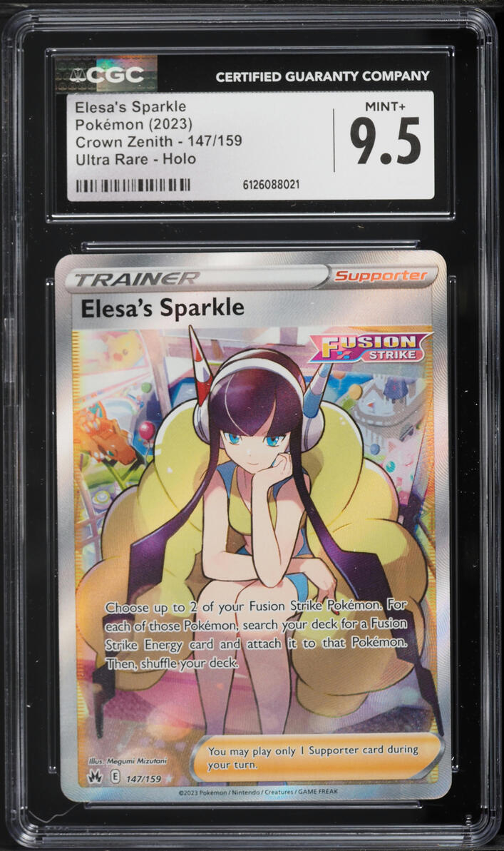 2023 Pokemon Sword & Shield Crown Zenith Full Art Elesa's Sparkle #147 CGC 9.5 MINT+