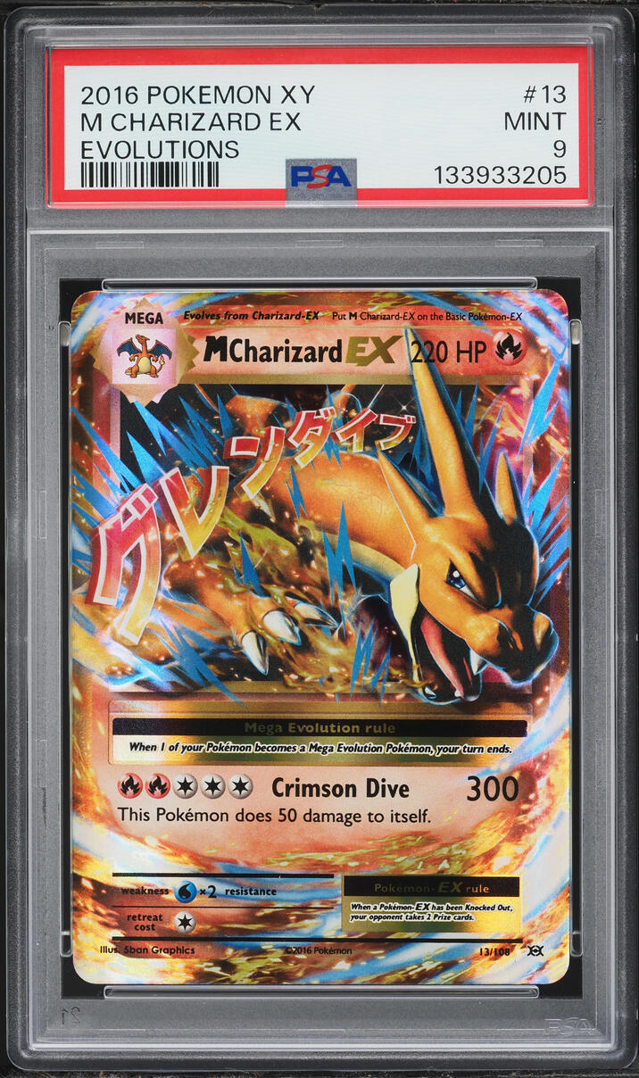 2016 Pokemon XY Evolutions Holo M Charizard EX #13 PSA 9 MINT