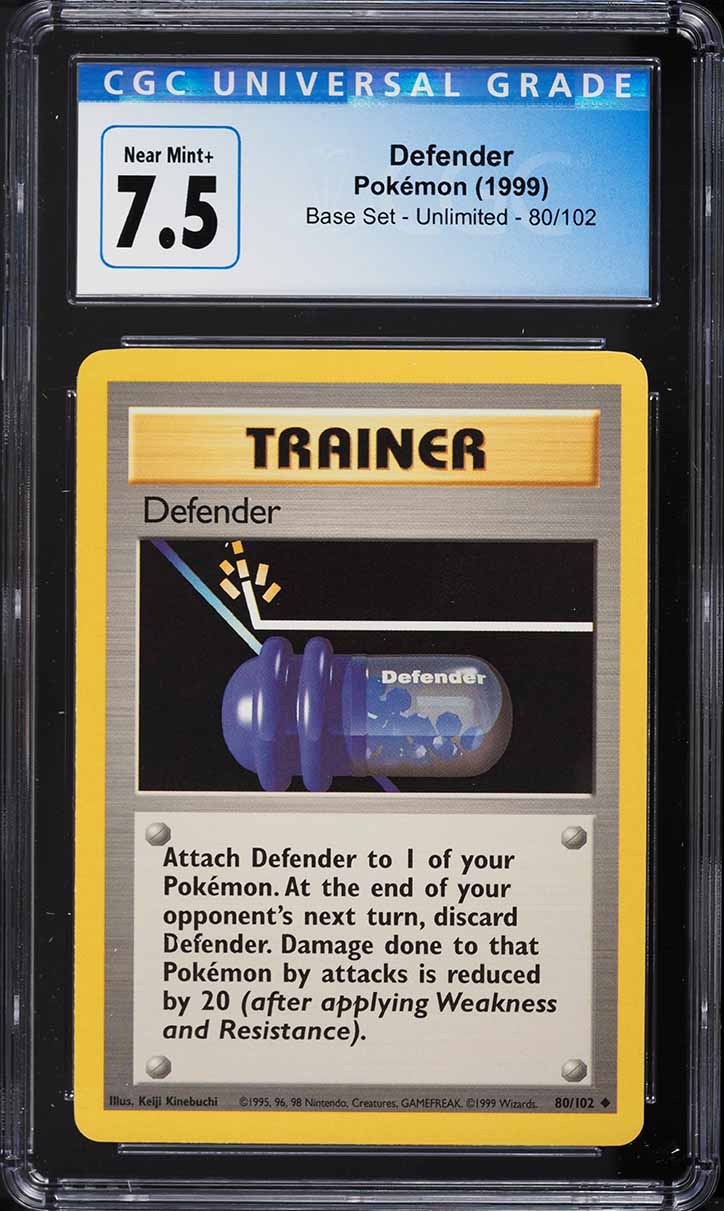 1999 Pokemon Base Set Defender #80 CGC 7.5 NRMT+