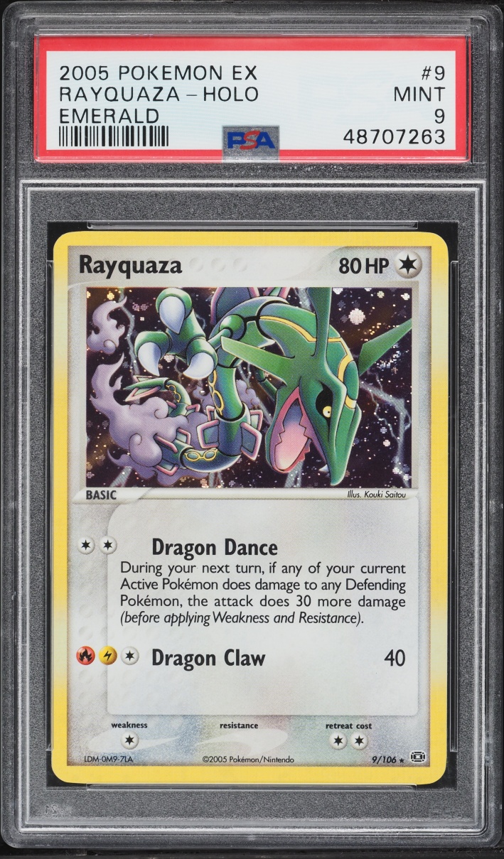 2005 Pokemon EX Emerald Holo Rayquaza #9 PSA 9 MINT