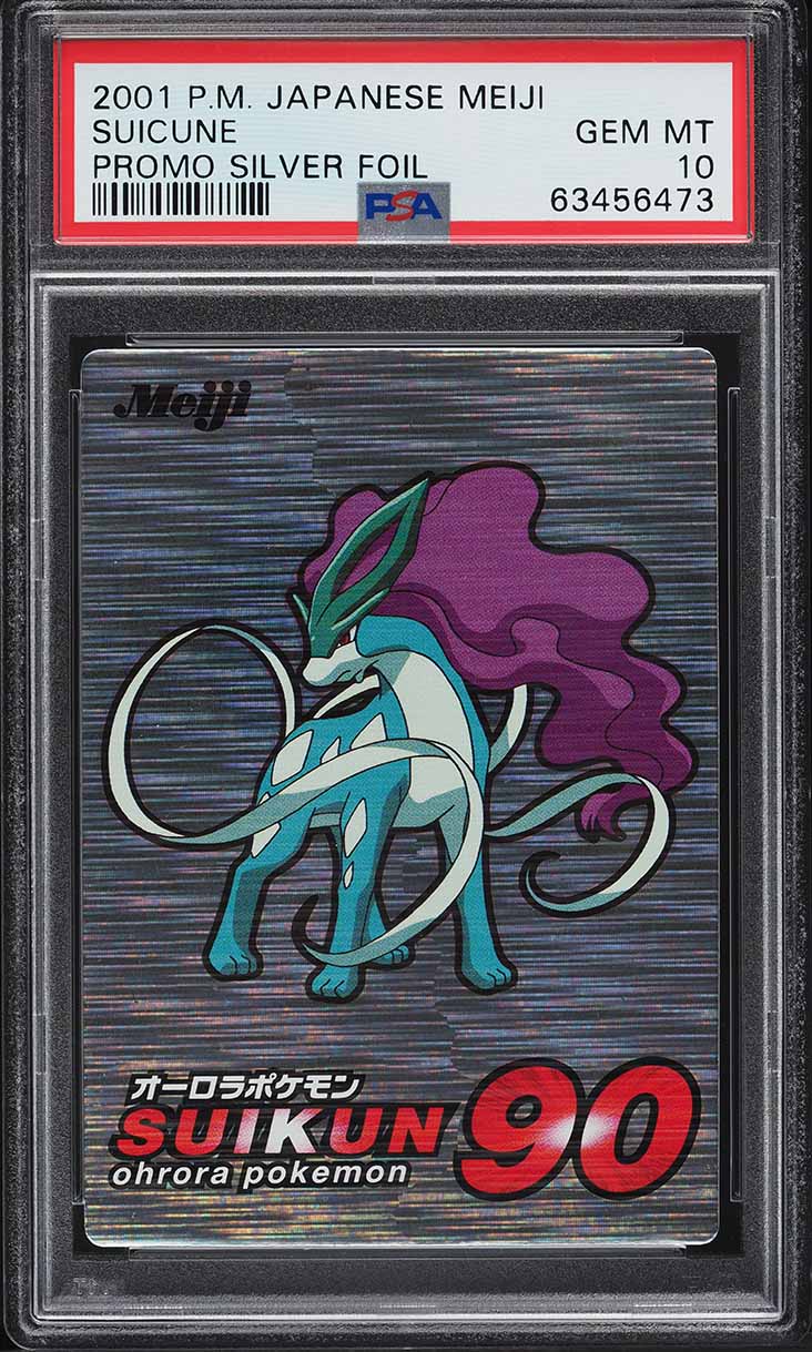 2001 Pokemon Japanese Meiji Promo Silver Foil Suicune PSA 10 GEM MINT