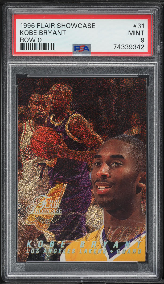 1996 Flair Showcase Row 0 Kobe Bryant ROOKIE #31 PSA 9 MINT on Fanatics ...