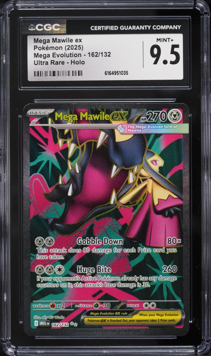 2025 Pokemon Mega Evolution Full Art Mega Mawile EX #162 CGC 9.5 MINT+