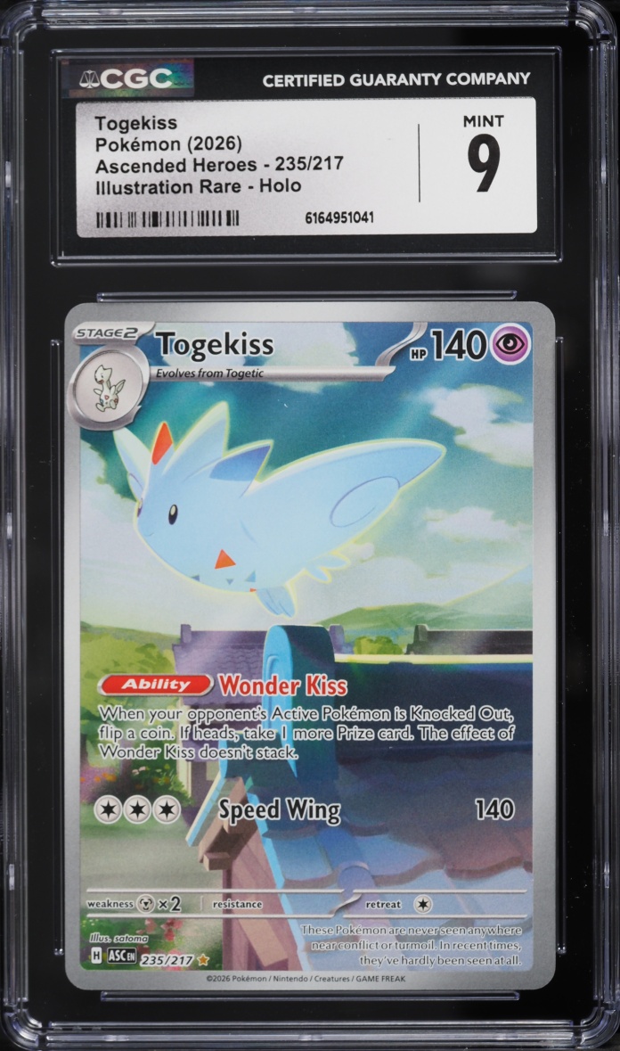 2026 Pokemon Mega Evolution Ascended Heroes IR Togekiss #235 CGC 9 MINT