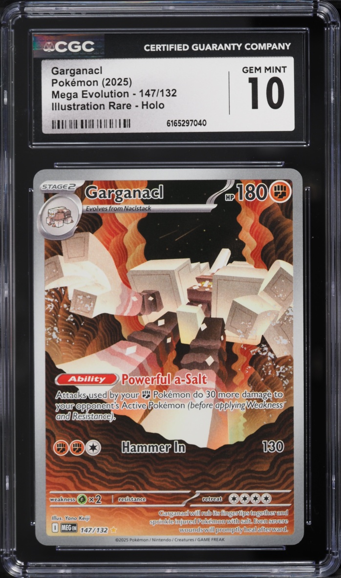 2025 Pokemon Mega Evolution IR Garganacl #147 CGC 10 GEM MINT
