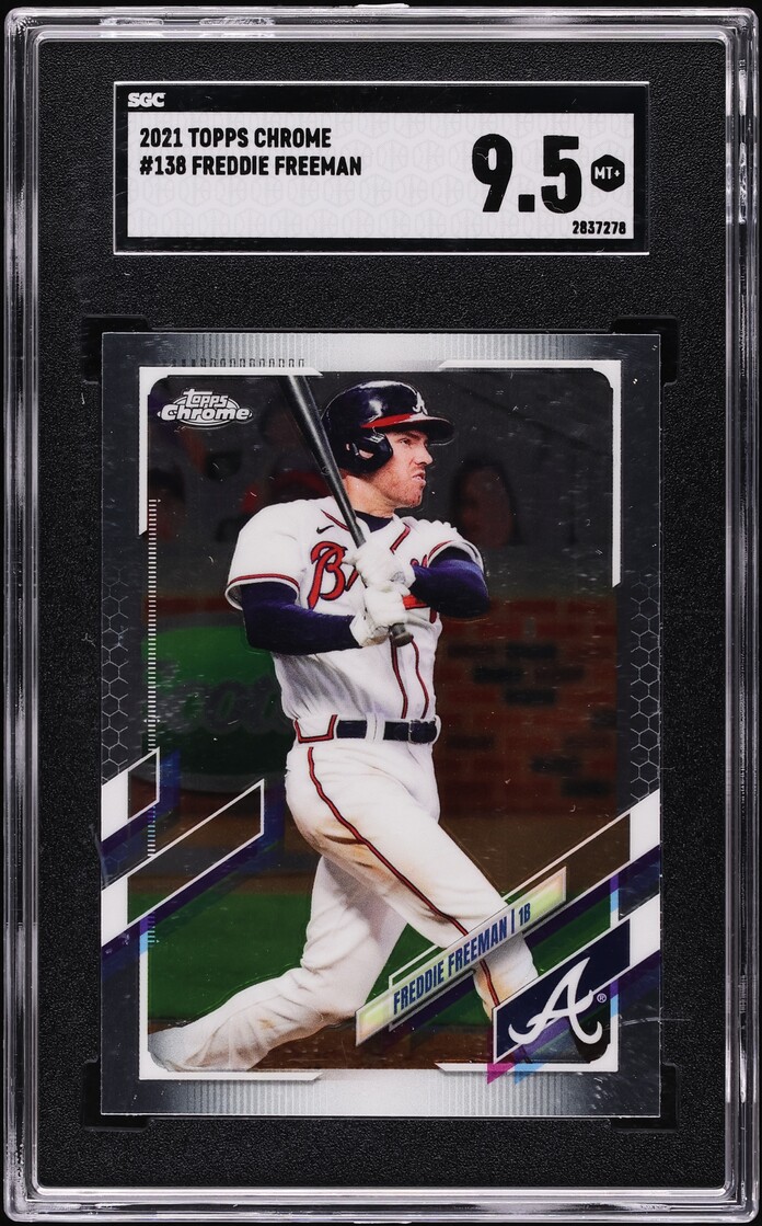 2021 Topps Chrome Freddie Freeman #138 SGC 9.5 MINT+