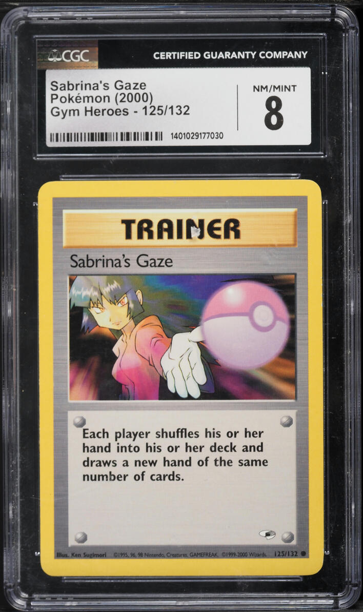 2000 Pokemon Gym Heroes Sabrina's Gaze #125 CGC 8 NM-MT